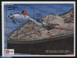 Turks And Caicos Islands 1996 Alvin Explores Titanic S/s, Mint NH, Transport - Ships And Boats - Titanic - Ships