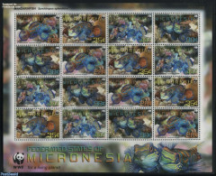 Micronesia 2009 WWF, Fish M/s With 4 Sets, Mint NH, Nature - Fish - World Wildlife Fund (WWF) - Fishes