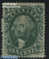 United States Of America 1857 10c, Green, Type III, Used, Used Stamps - Usati