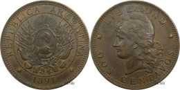 Argentine - République - 2 Centavos 1891 - TTB+/AU50 - Mon5643 - Argentinië