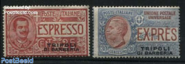 Italian Lybia 1909 Tripoli Di Barberia, Express 2v, Unused (hinged) - Libya