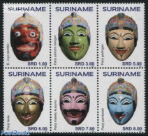 Suriname, Republic 2015 Masks 6v [++], Mint NH, Various - Costumes - Folklore - Costumi