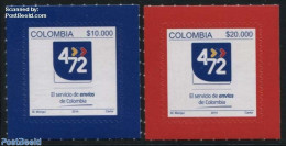 Colombia 2015 Definitives, Postal Logo 2v S-a, Mint NH, Post - Poste