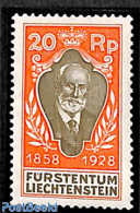 Liechtenstein 1928 20Rp, Stamp Out Of Set, Unused (hinged) - Unused Stamps