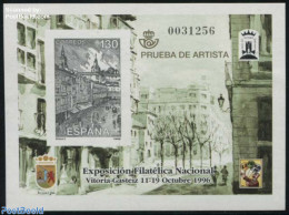 Spain 1996 EXFILNA, Special Sheet (not Valid For Postage), Mint NH, Various - Philately - Street Life - Ungebraucht