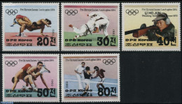 Korea, North 1983 Olympic Games 5v, Mint NH, Sport - Boxing - Judo - Olympic Games - Shooting Sports - Pugilato