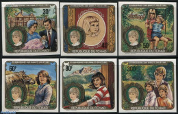 Chad 1982 Princess Diana 6v, Imperforated, Mint NH, History - Nature - Charles & Diana - Kings & Queens (Royalty) - Ho.. - Other & Unclassified