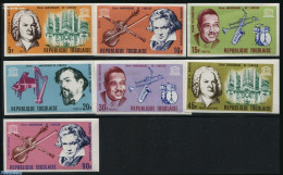 Togo 1967 UNESCO, Music 7v, Imperforated, Mint NH, History - Performance Art - Unesco - Music - Musical Instruments - Musica