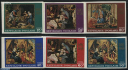 Togo 1968 Christmas 6v, Imperforated, Mint NH, Religion - Christmas - Art - Paintings - Kerstmis