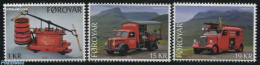 Faroe Islands 2016 Fire Engines 3v, Mint NH, Transport - Automobiles - Fire Fighters & Prevention - Cars