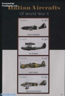 Tuvalu 2015 Italian Aircrafts Of WWI 4v M/s, Mint NH, History - Transport - Aircraft & Aviation - World War I - Vliegtuigen