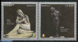 Brazil 2015 Sculptures 2v [:], Joint Issue Romania, Mint NH, Various - Joint Issues - Art - Sculpture - Ongebruikt
