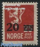 Norway 1927 20o On 25o, Stamp Out Of Set, Mint NH - Nuovi