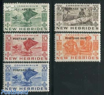 New Hebrides 1953 Postage Due 5v E, Unused (hinged) - Altri & Non Classificati