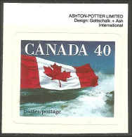 Canada Drapeau 40c Flag Adhesive Ashton Potter MNH ** Neuf SC (C11-93apa) - Neufs