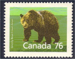 Canada Ours Grizzli Bear Perf 12.5 X 13.1 MNH ** Neuf SC (C11-78aa) - Neufs