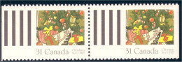 Canada Noel Christmas 1987 Gifts Cadeaux Paire MNH ** Neuf SC (C11-51pb) - Noël