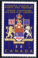 Canada Armoiries Coat Of Arms Lion Licorne Unicorn MNH ** Neuf SC (C11-33c) - Big Cats (cats Of Prey)