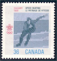 Canada Patinage Speed Skating Calgary 88 MNH ** Neuf SC (C11-30a) - Ongebruikt