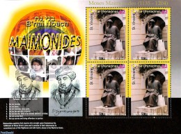 Saint Vincent 2005 Maimonides M/s, Mint NH, Art - Authors - Sculpture - Escritores