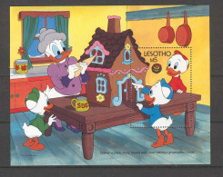 Disney Lesotho 1986 Gingergread House MS MNH - Disney