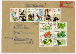 Germany, East 1978 Registered Cover; Niesky To Vienenburg; Stamps (full Sets) - Hunting & Medicinal Plants - Covers & Documents