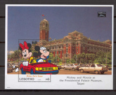 Disney Lesotho 1993 Mickey Visit Taiwan #1 MS MNH - Disney