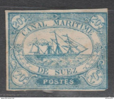 CANAL MARITIME De SUEZ 20c Neuf Gomme D'origine Visible - 1866-1914 Khédivat D'Égypte