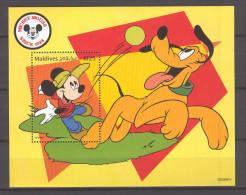 Disney Maldives 1999 Mickey - Pluto MS MNH - Disney