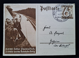 Deutsches Reich 1937, Postkarte P263 BERLIN Sonderstempel "erster Spatenstich" - Postkarten