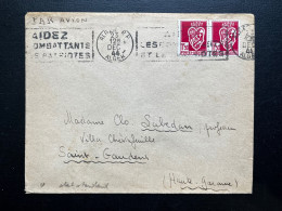 SP ALGERIE / ENVELOPPE  ALGER RP / 1944 / AIIDEZ LES COMBATTANTS ET LES PATRIOTES POUR ST GAUDENS - Covers & Documents