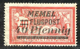 REF 090 > MEMEL < Yv PA N° 20 Ø < Oblitéré Dos Visible - Used Ø Air Mail - Gebruikt