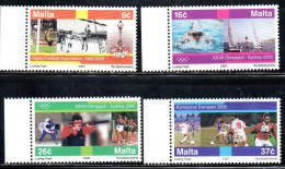 MALTA 2000 SPORTS SPORT OLYMPIC GAMES SIDNEY COMPLETE SET SERIE COMPLETA MNH - Malte