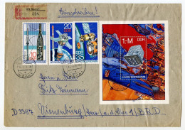 Germany East 1978 Registered Cover; Niesky To Vienenburg; Stamps - Atmospheric & Space Research Achievements - Covers & Documents