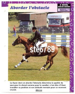 ABORDER L'OBSTACLE  Horse Chevaux A Cheval  Cavalier Confirmé Equitation Fiche Dépliante - Animaux