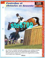 CONTREBAS OBSTACLES EN DESCENTE Horse Chevaux A Cheval Cavalier Compétition Equitation Fiche Dépliante - Animali