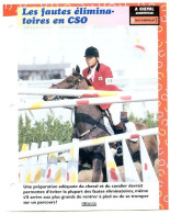 LES FAUTES ELIMINATOIRES EN CSO Horse Chevaux A Cheval  Cavalier Compétition Equitation Fiche Dépliante - Animals