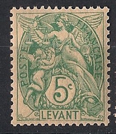 LEVANT - 1902-20 - N°YT. 13 - Type Blanc 5c Vert - Neuf Luxe ** / MNH / Postfrisch - Neufs