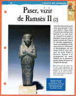 PAZER , VIZIR DE DE RAMSES II 2   Histoire Fiche Dépliante Egypte Des Pharaons - History