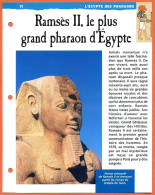 RAMSES II LE PLUS GRAND PHARAON D'EGYPTE  Histoire Fiche Dépliante Egypte Des Pharaons - History