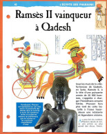 RAMSES II VAINQUEUR A QADESH  Histoire Fiche Dépliante Egypte Des Pharaons - Geschiedenis