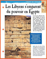 LES LYBIENS S'EMPARENT DU POUVOIR EN EGYPTE  Histoire Fiche Dépliante Egypte Des Pharaons - History