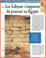 LES LYBIENS S'EMPARENT DU POUVOIR EN EGYPTE  Histoire Fiche Dépliante Egypte Des Pharaons - Historia