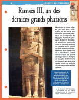 RAMSES III UN DES DERNIERS GRANDS PHARAONS  Histoire Fiche Dépliante Egypte Des Pharaons - History