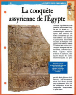 LA CONQUETE ASSYRIENNE DE L'EGYPTE  Histoire Fiche Dépliante Egypte Des Pharaons - History