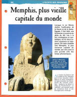 MENPHIS PLUS VIEILLE CAPITALE DU MONDE  Histoire Fiche Dépliante Egypte Des Pharaons - Storia
