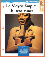 LE MOYEN EMPIRE , LA RENAISSANCE  Histoire Fiche Dépliante Egypte Des Pharaons - Geschichte