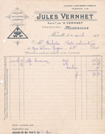 13-J.Vernhet....Fromages, Salaisons, Conserves  ..Marseille...(Bouches-du-Rhône)...1914 - Alimentos