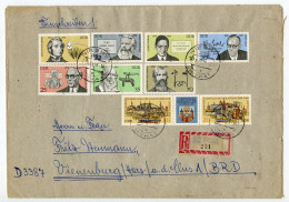 Germany East 1978 Registered Cover; Niesky To Vienenburg; Stamps - Cottbus Se-tenet & Famous Germans (full Set) - Lettres & Documents