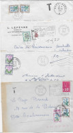 Timbres TAXE FRANCE Type Fleurs 8 Lettres - 1960-.... Storia Postale